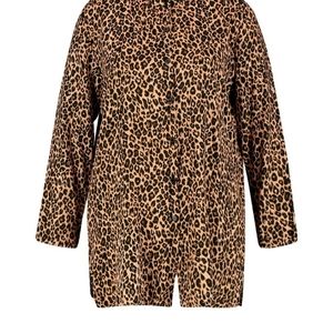 Plus over size leopard shirt
